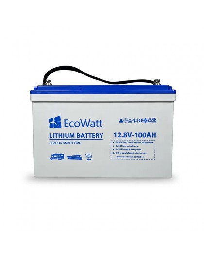 Ecowatt LCD LiFePO4 12.8V 100Ah Lithium